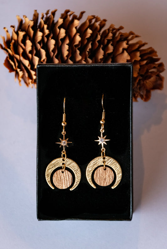 Boucles d’oreilles en bois