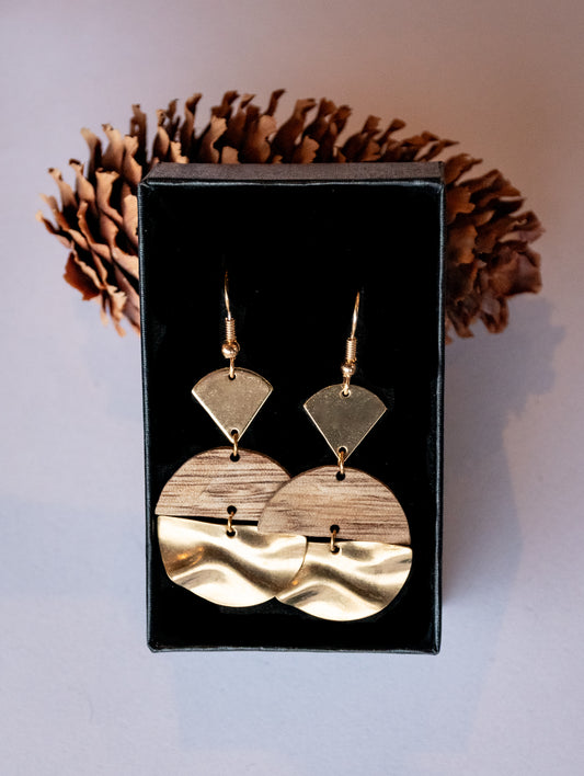 Boucles d’oreilles en bois