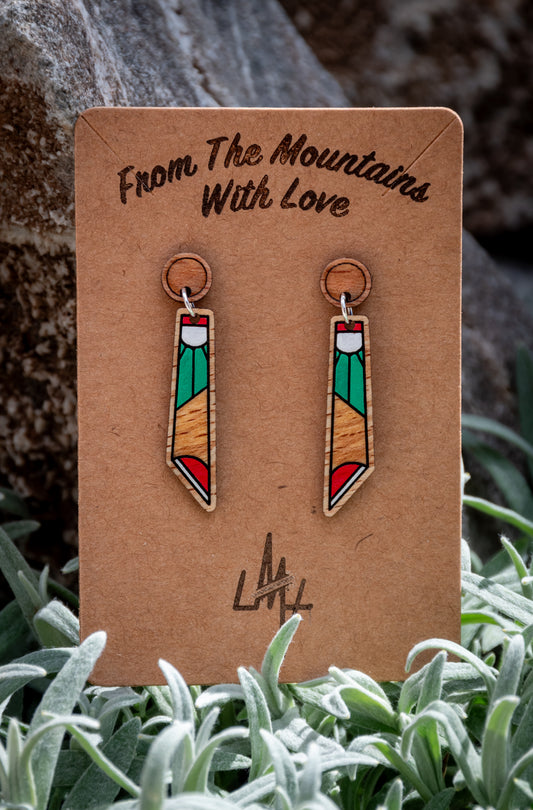 Boucles d’oreilles en bois