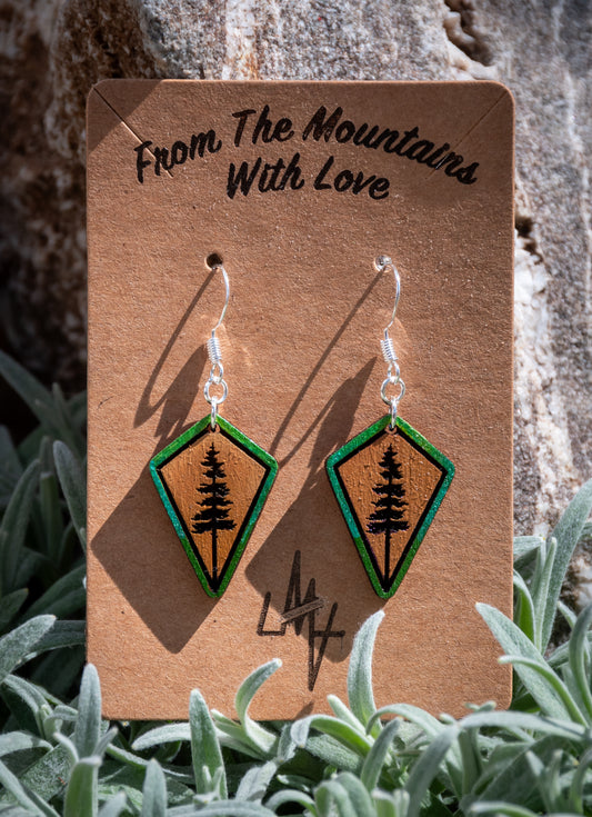 Boucles d’oreilles en bois