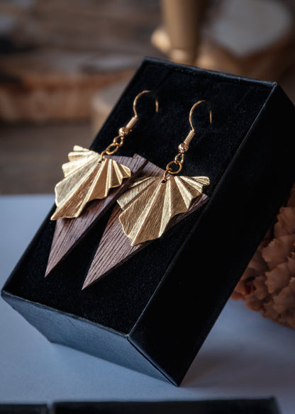 Boucles d’oreilles en bois