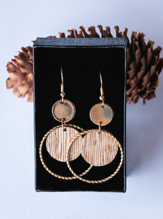 Boucles d’oreilles en bois