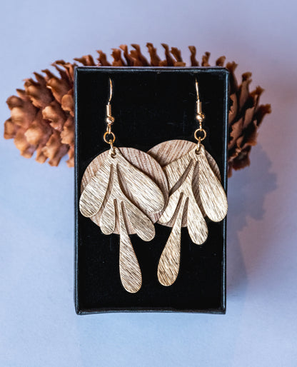 Boucles d’oreilles en bois