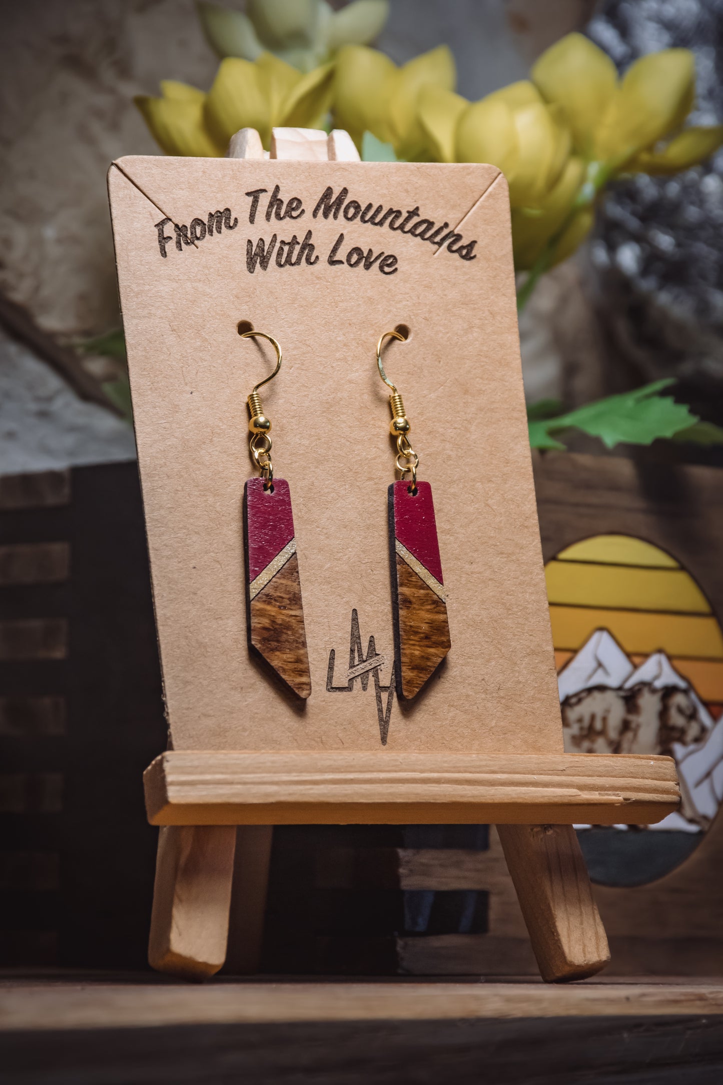 Boucles d’oreilles en bois