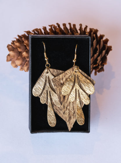 Boucles d’oreilles en bois