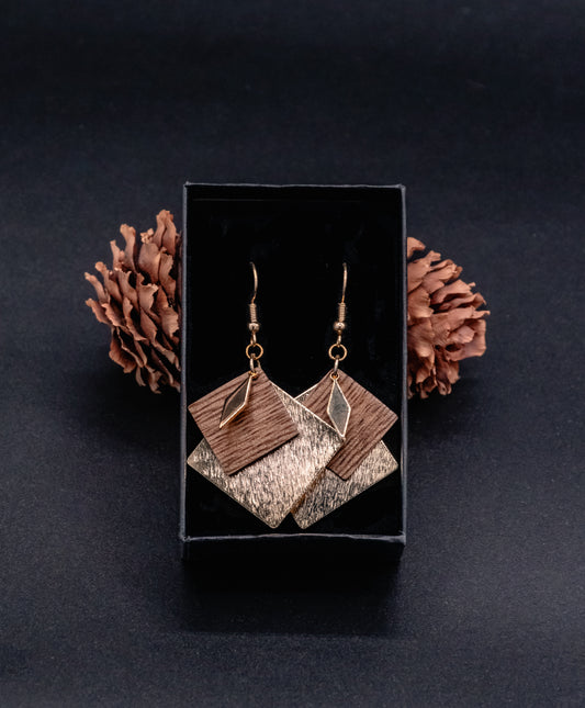 Boucles d’oreilles en bois