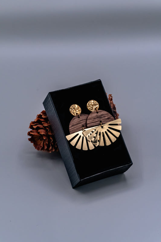 Boucles d’oreilles en bois