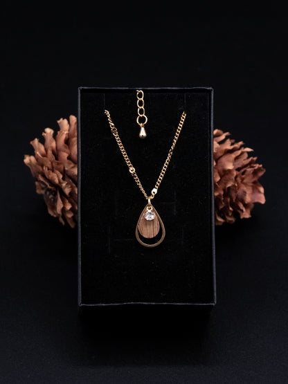 Collier en bois et chaîne