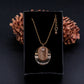 Collier en bois et chaîne