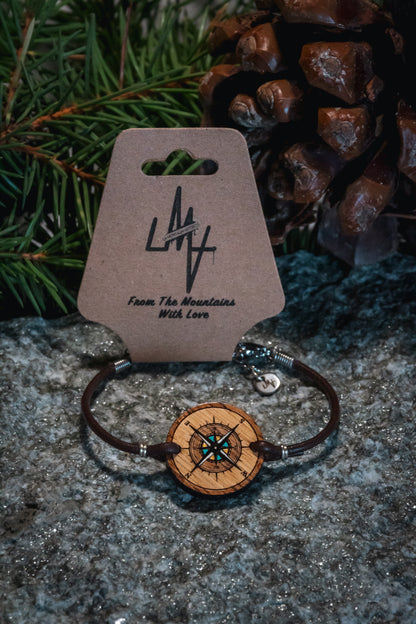 Bracelet en bois et cuir