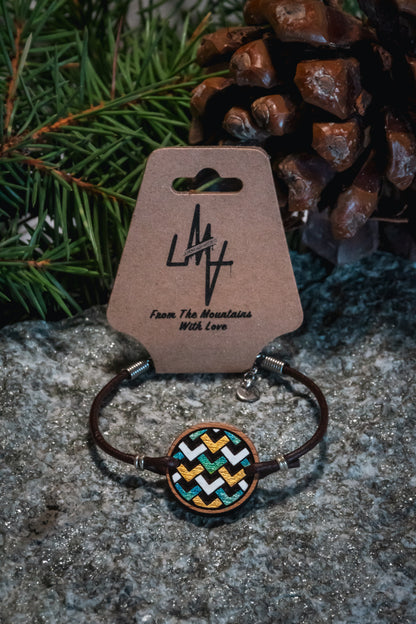 Bracelet en bois et cuir