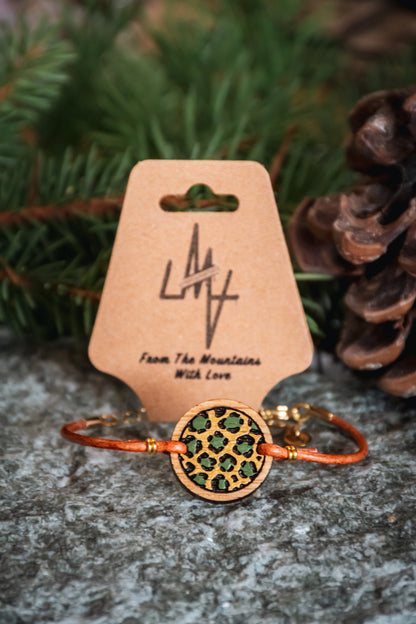 Bracelet en bois et cuir