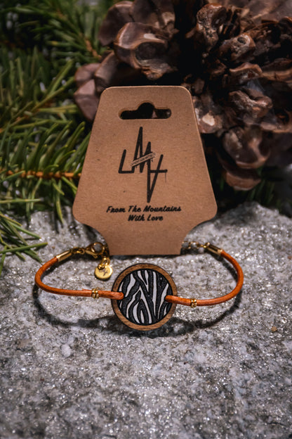 Bracelet en bois et cuir