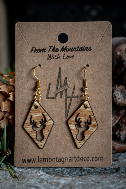 Boucles d’oreilles en bois