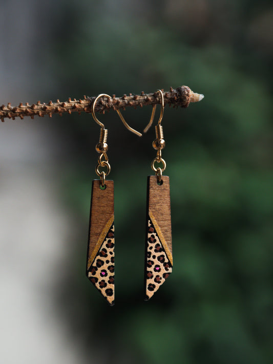 Boucles d’oreilles en bois