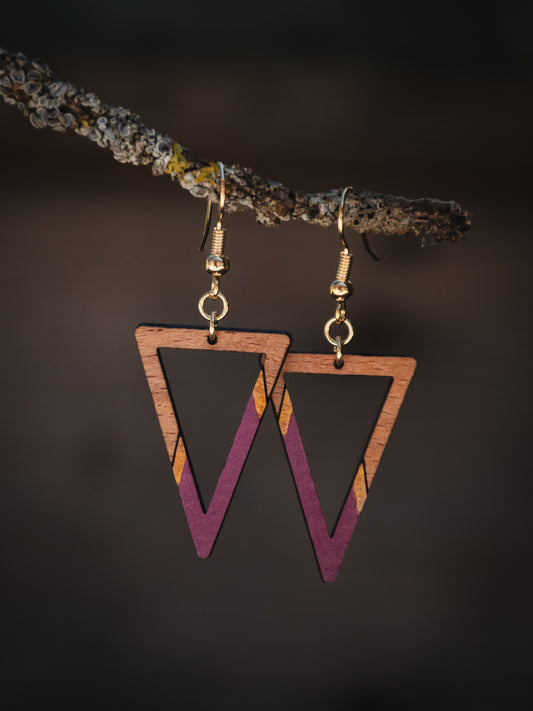 Boucles d’oreilles en bois