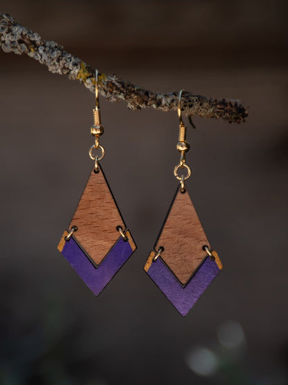 Boucles d’oreilles en bois
