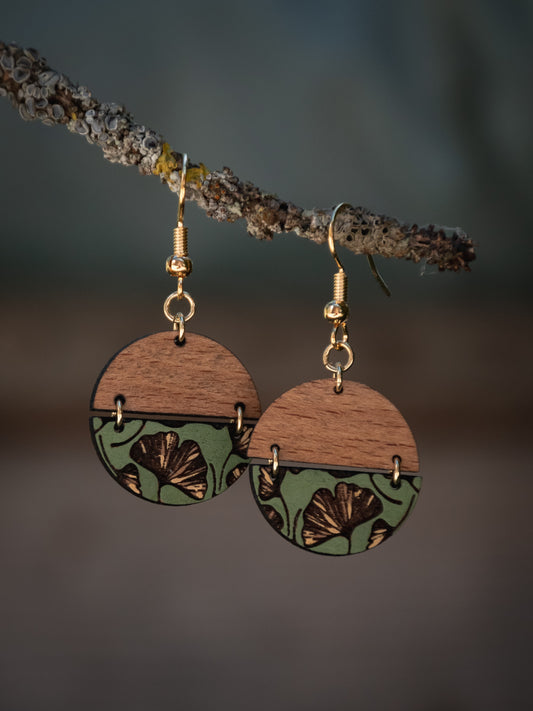 Boucles d’oreilles en bois