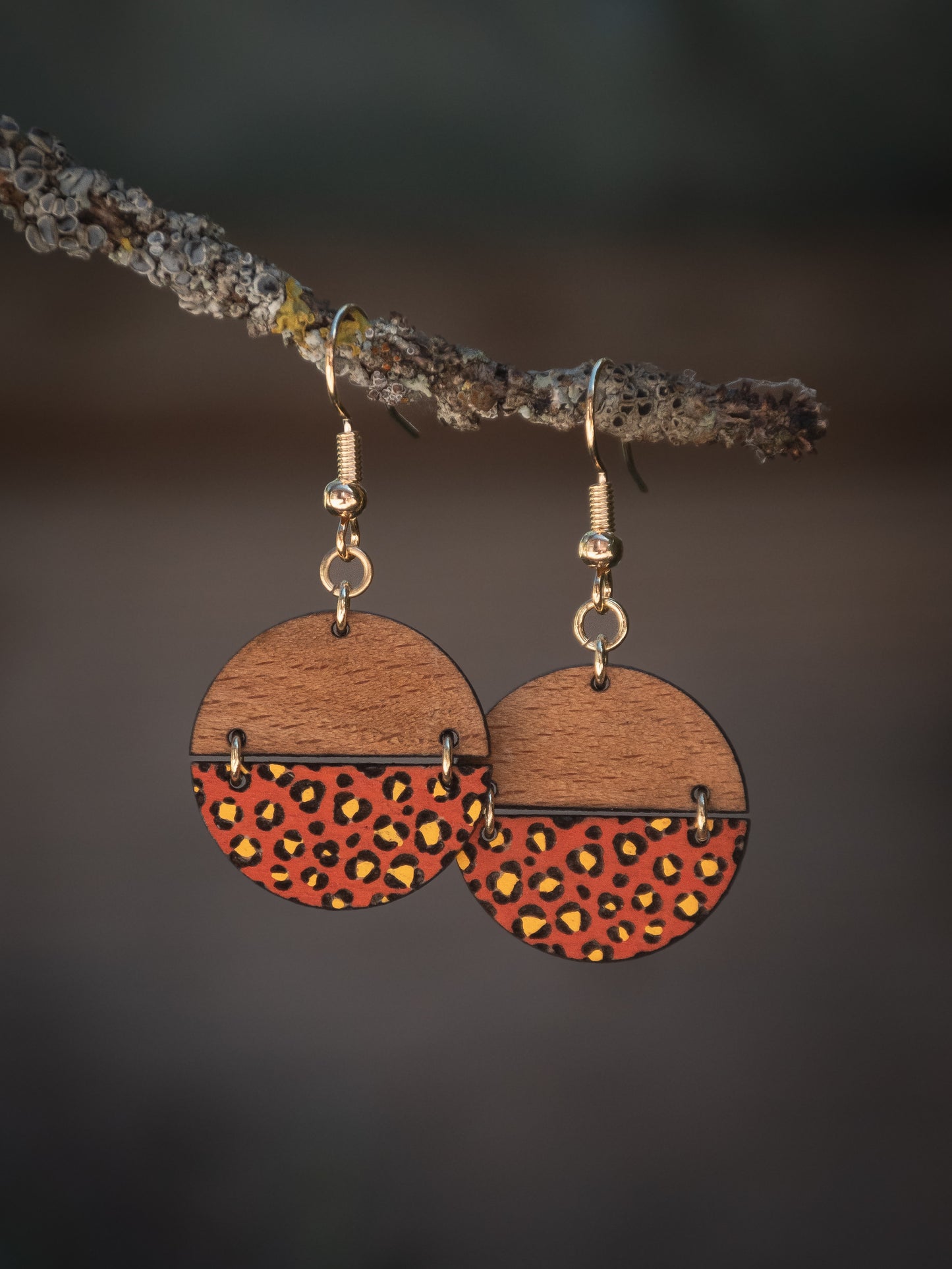 Boucles d’oreilles en bois