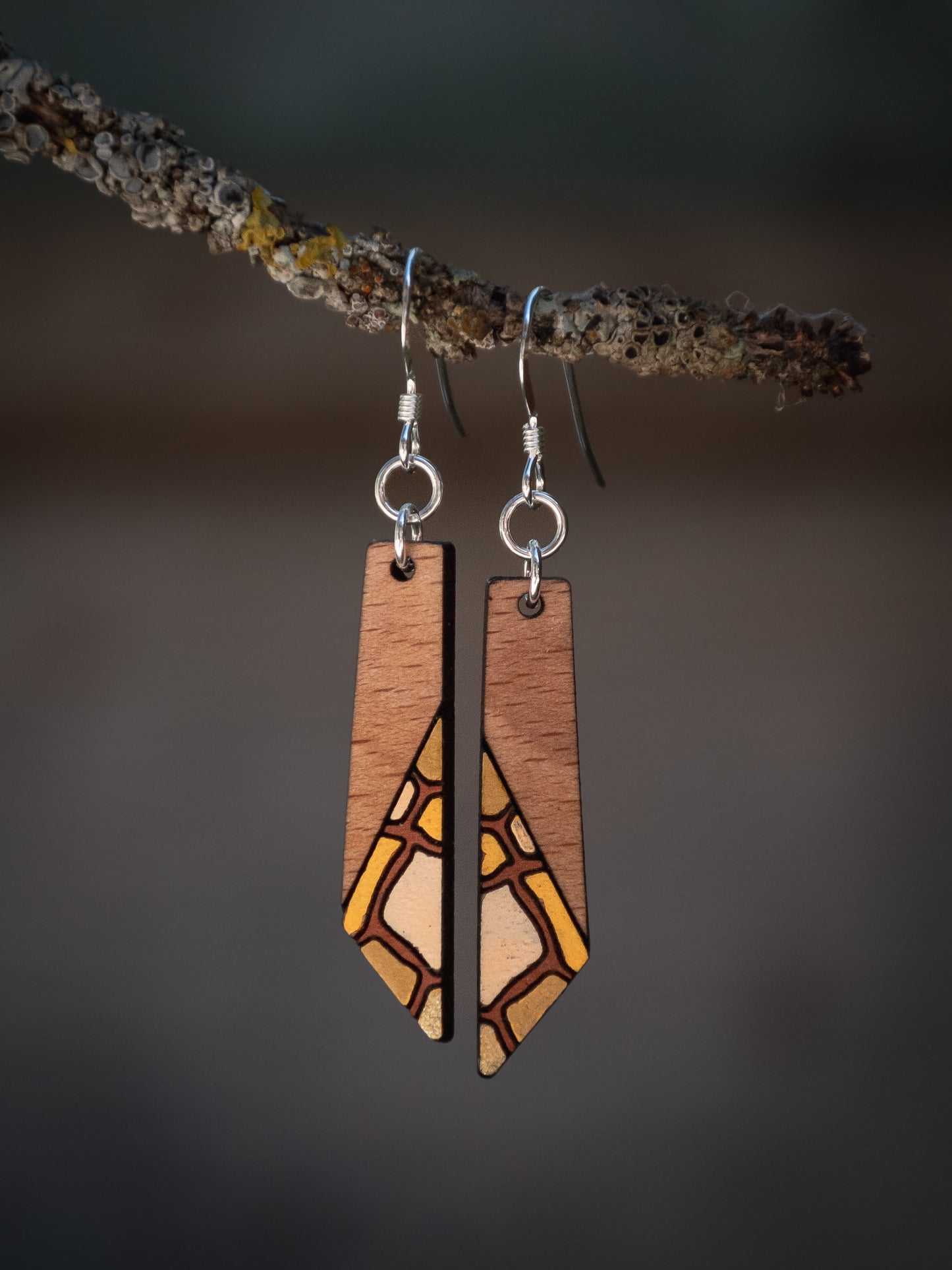 Boucles d’oreilles en bois