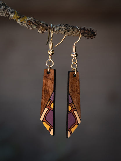Boucles d’oreilles en bois
