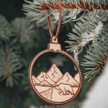 Boule de Noël en bois