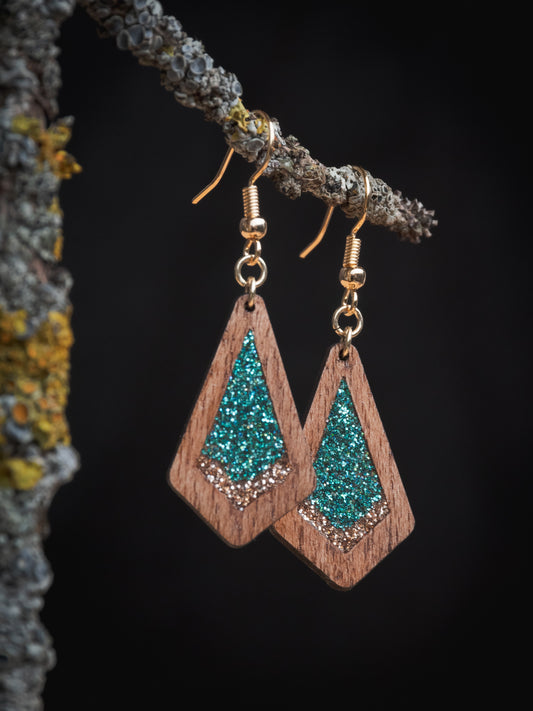 Boucles d’oreilles en bois