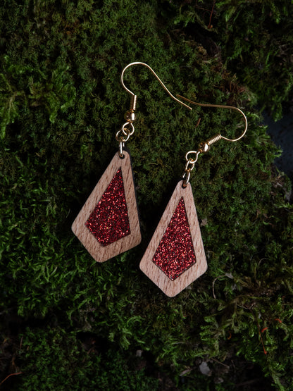 Boucles d’oreilles en bois