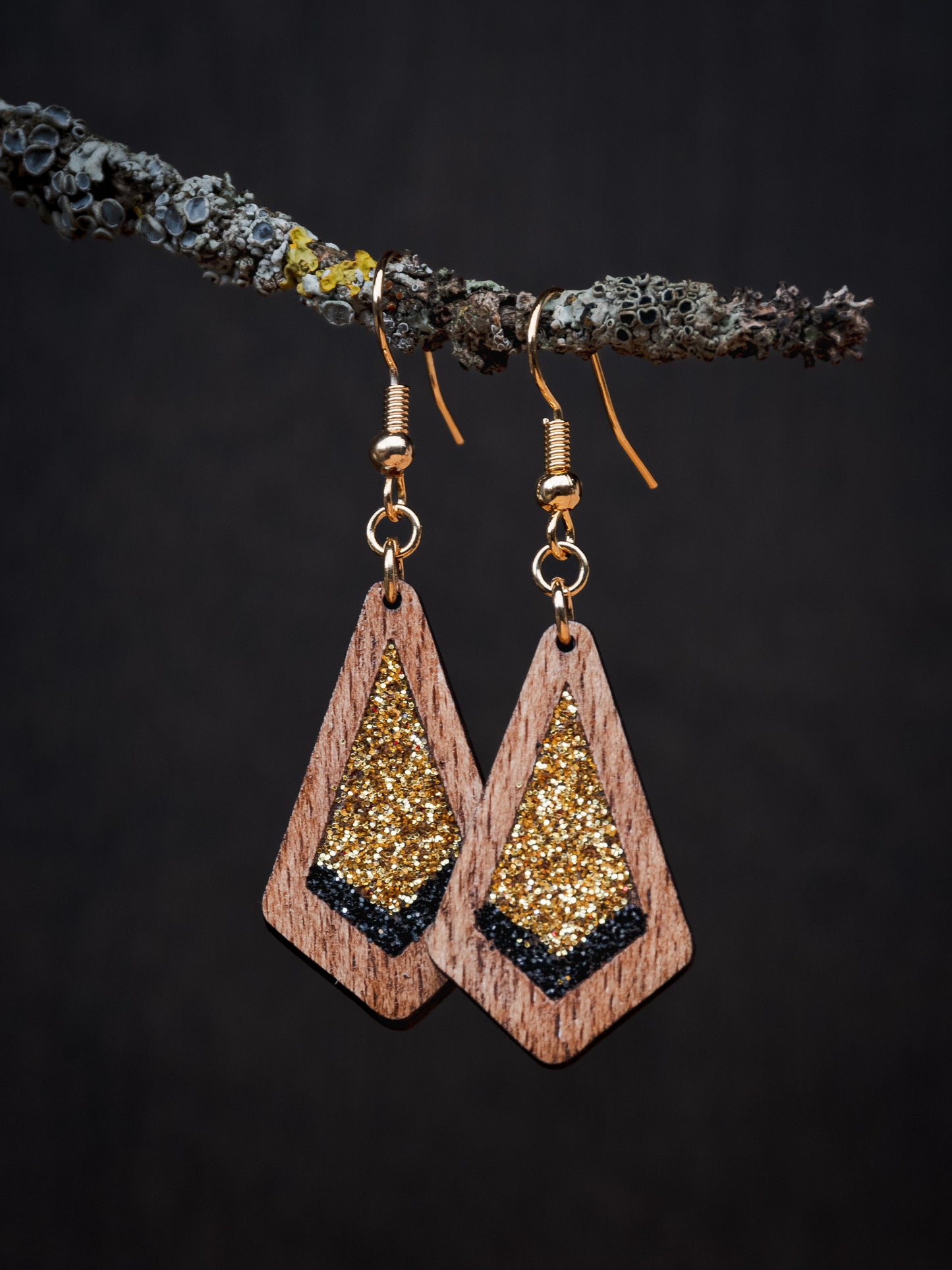 Boucles d’oreilles en bois