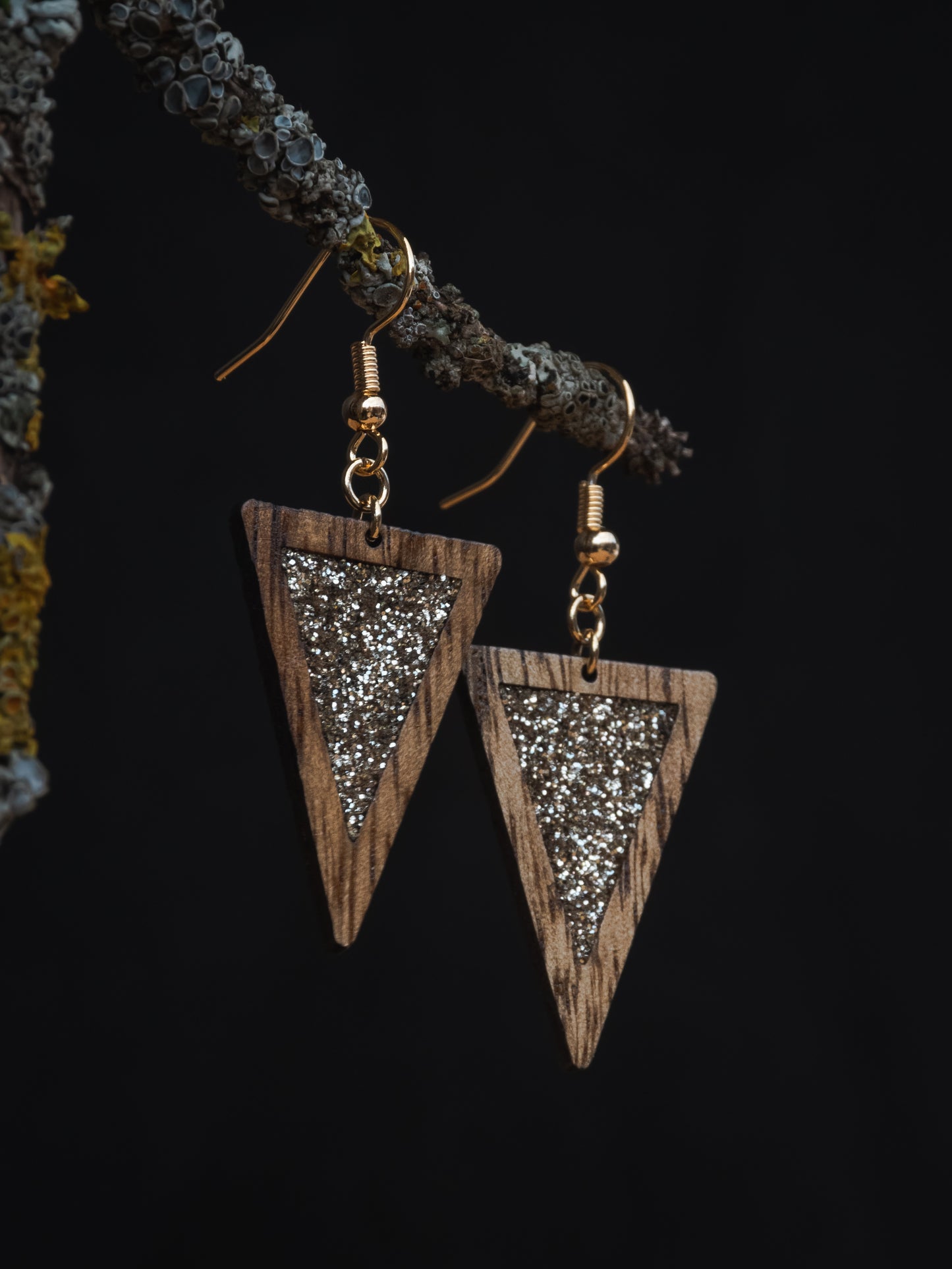 Boucles d’oreilles en bois