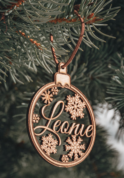 Boule de Noël en bois