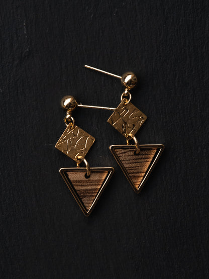 Boucles d’oreilles en bois