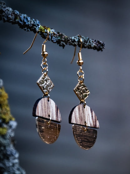 Boucles d’oreilles en bois
