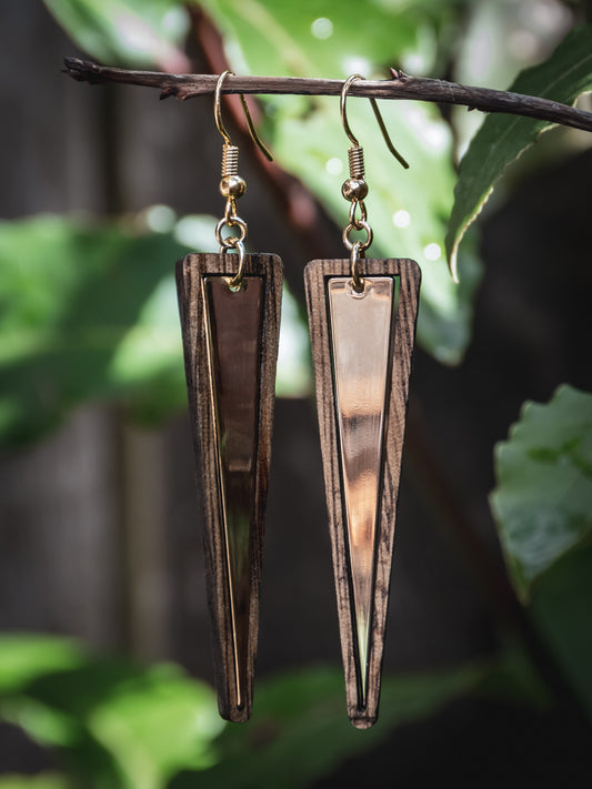Boucles d’oreilles en bois