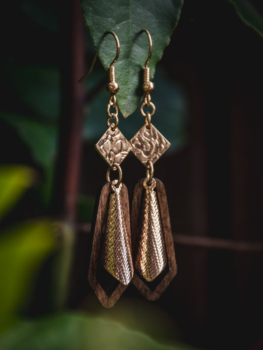 Boucles d’oreilles en bois