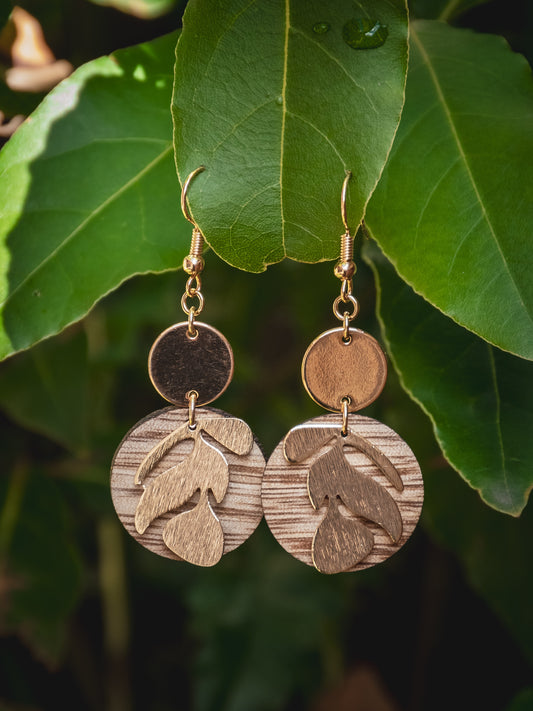 Boucles d’oreilles en bois