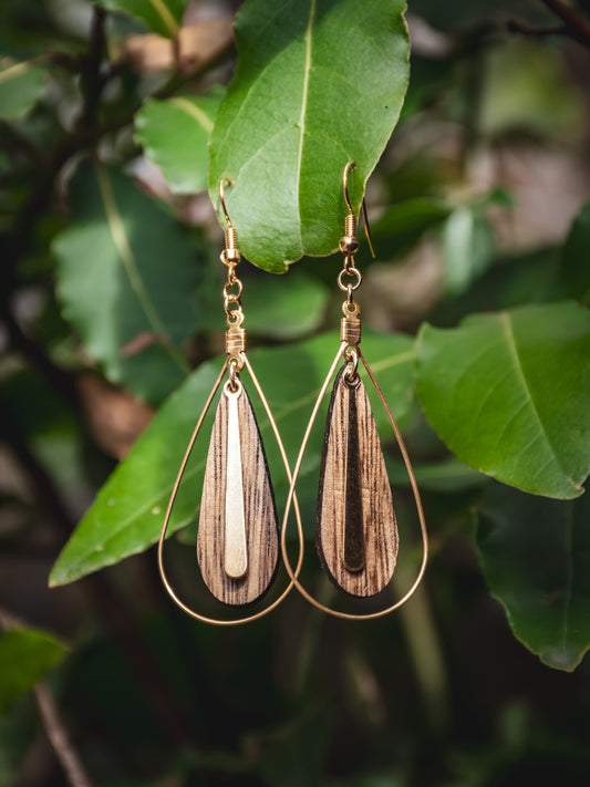 Boucles d’oreilles en bois