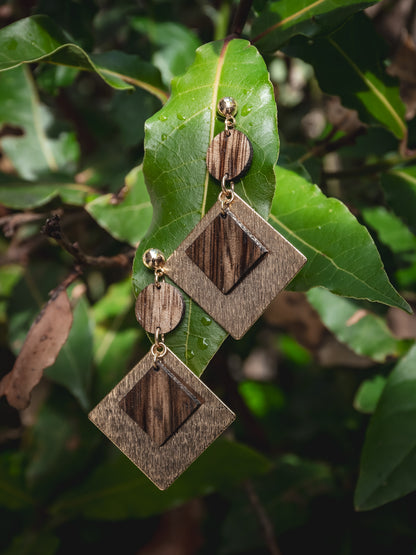 Boucles d’oreilles en bois