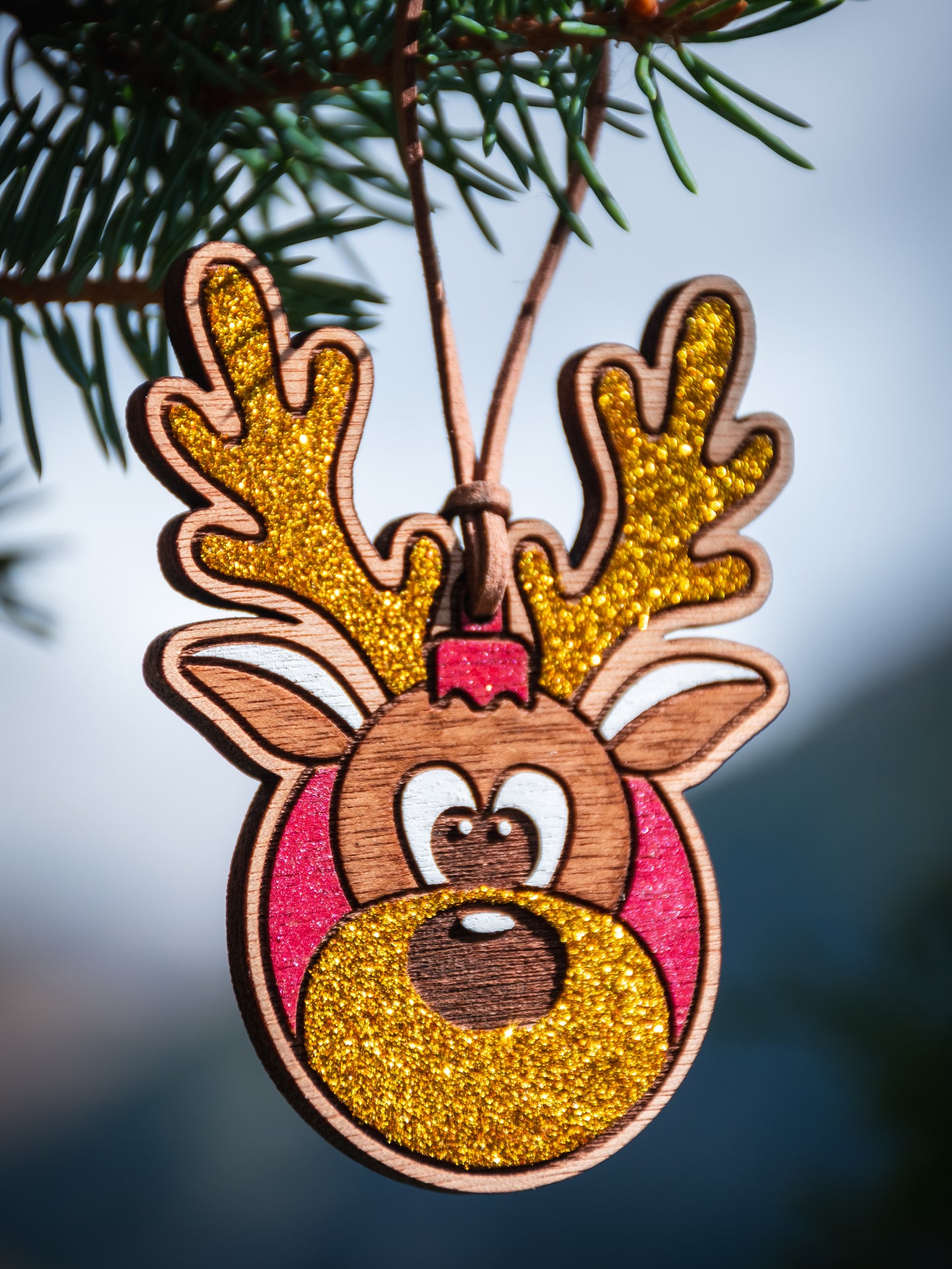 Boule de Noël en bois