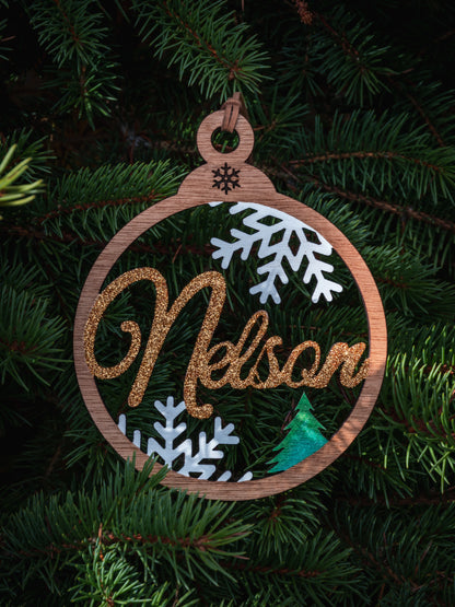 Boule de Noël en bois XXL