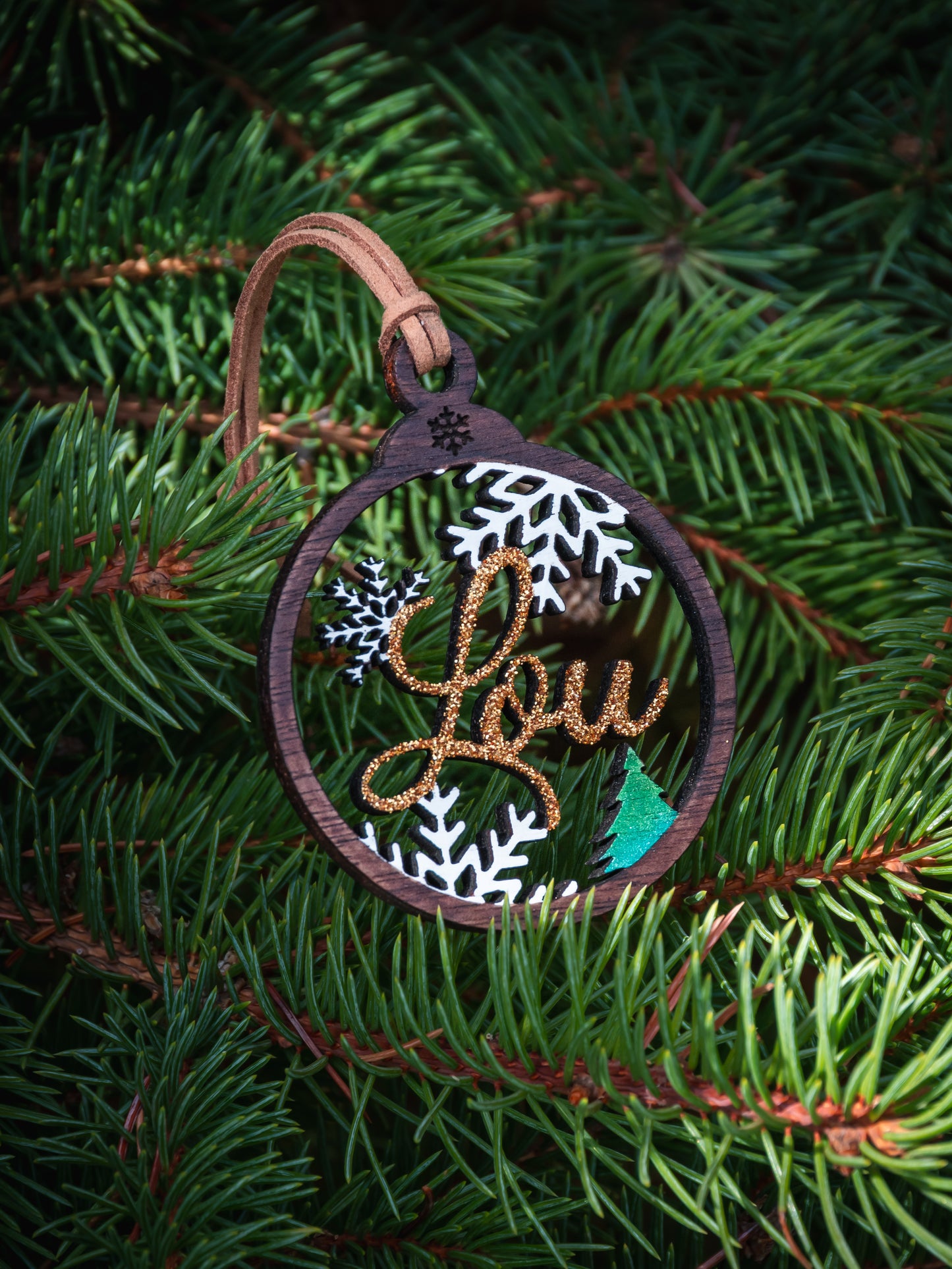 Boule de Noël en bois