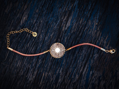 Bracelet en bois et cuir