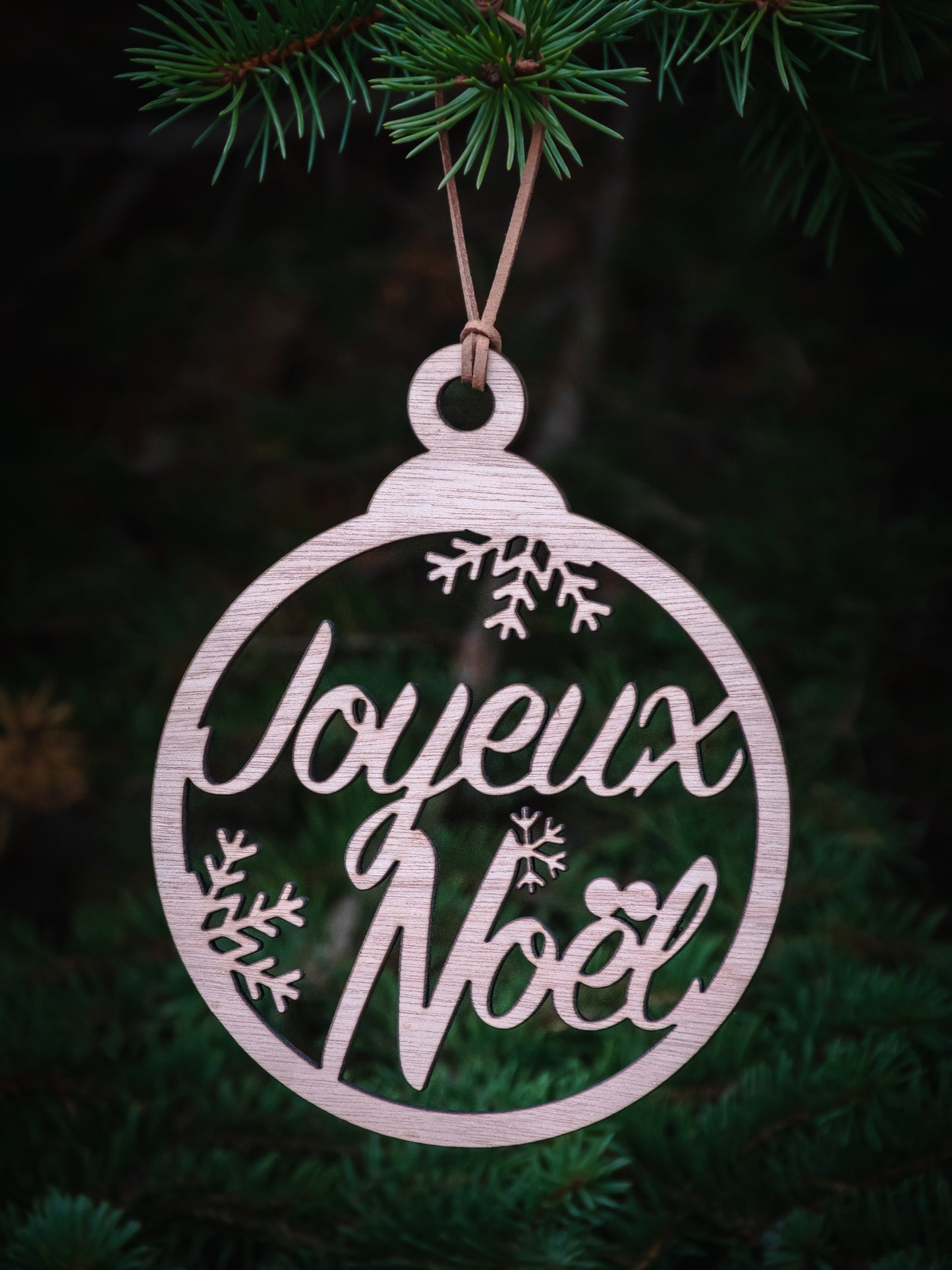 Boule de Noël en bois à peindre