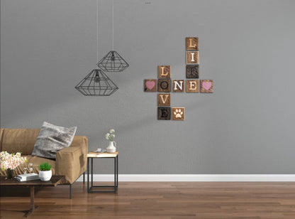 Lettres de Scrabble en bois XXL (20cm) – Décoration murale personnalisée