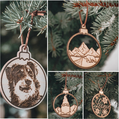 Boule de Noël en bois