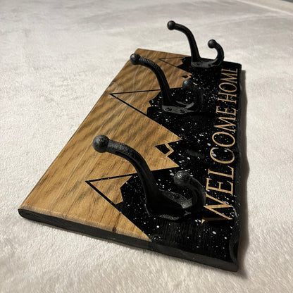 PORTE MANTEAUX noir/argenté