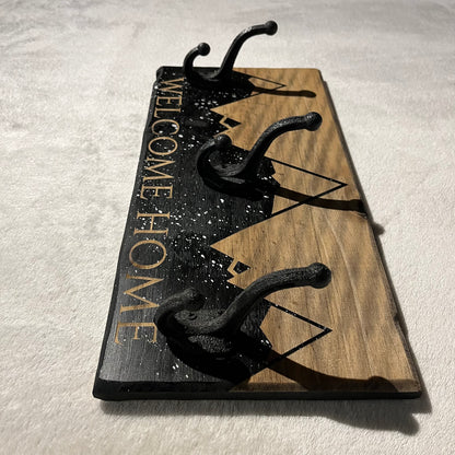 PORTE MANTEAUX noir/argenté