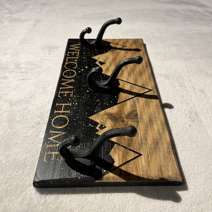 PORTE MANTEAUX noir/dorée